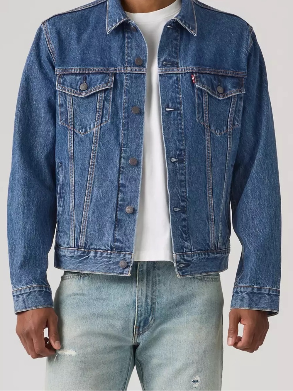 Levi's Blue Denim Jacket - Classic Men's Trucker - Picture 8 of 8
